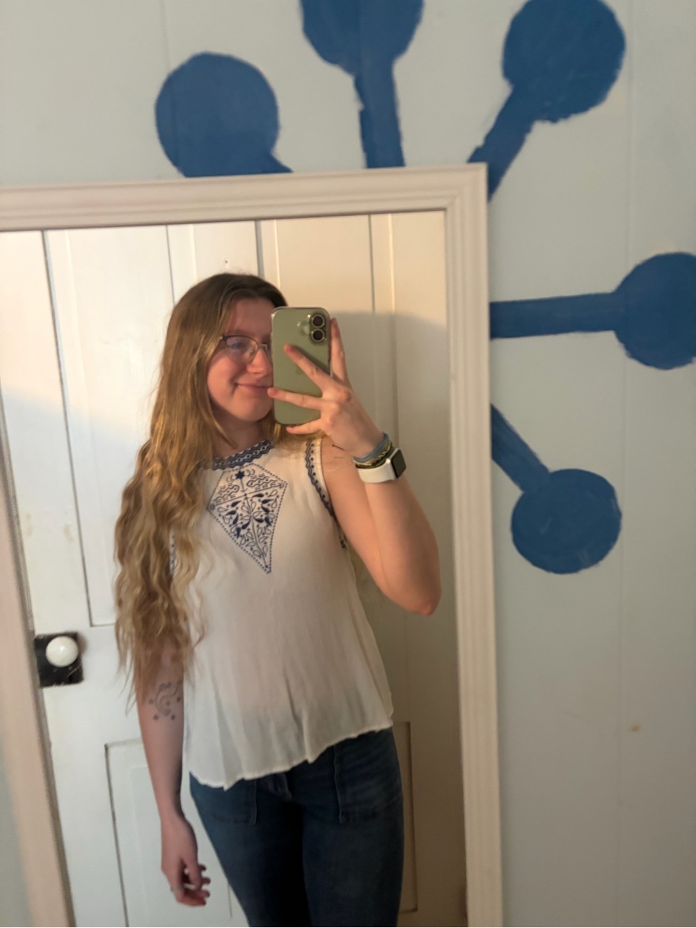 Love fire white tank top